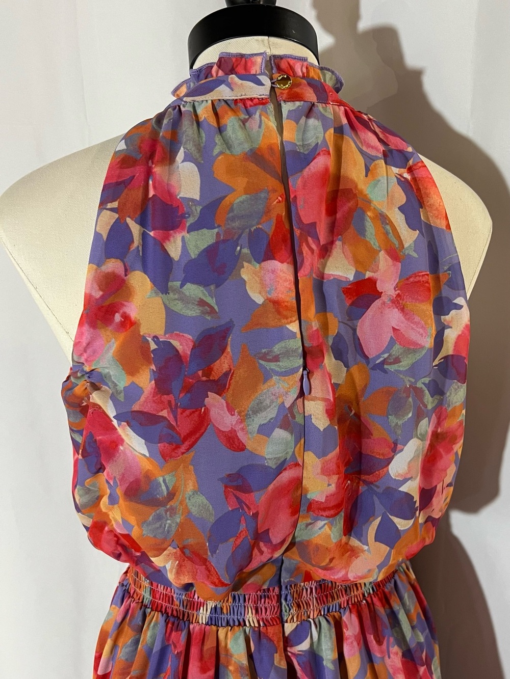 Vince Camuto Floral Halter Maxi Dress in Multicolor Sz 6 Garden Party Wedding - Picture 5 of 7